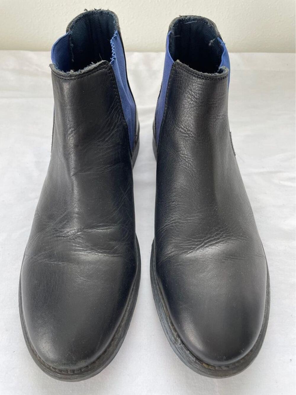 Dune London Black Leather Chelsea Boots, Men's Size 42d